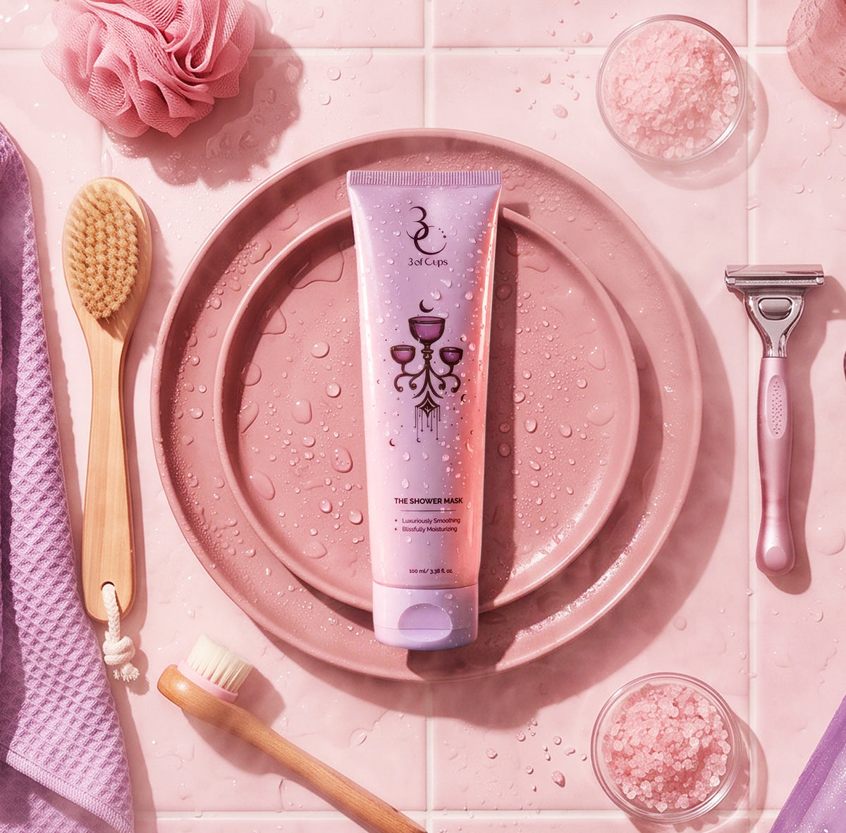 The Shower Mask with Gua Sha and Roller Tray