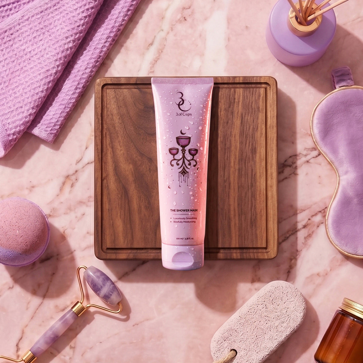 The Shower Mask with Gua Sha and Roller Tray